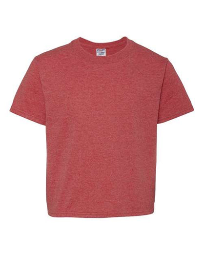 JERZEES Dri-Power® Youth 50/50 T-Shirt 29BR Vintage Heather Red Custom Embroidered Business Logo