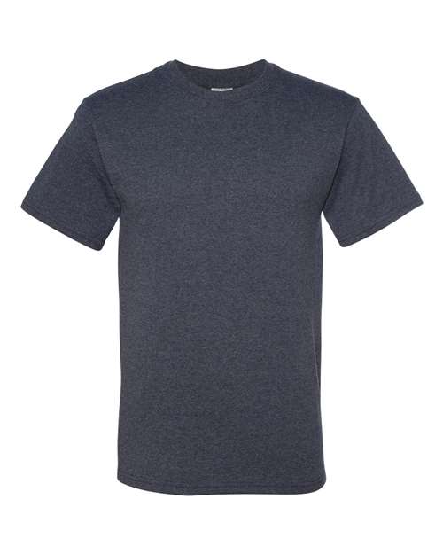 JERZEES Dri-Power® 50/50 T-Shirt 29MR Vintage Heather Navy Custom Embroidered Business Logo