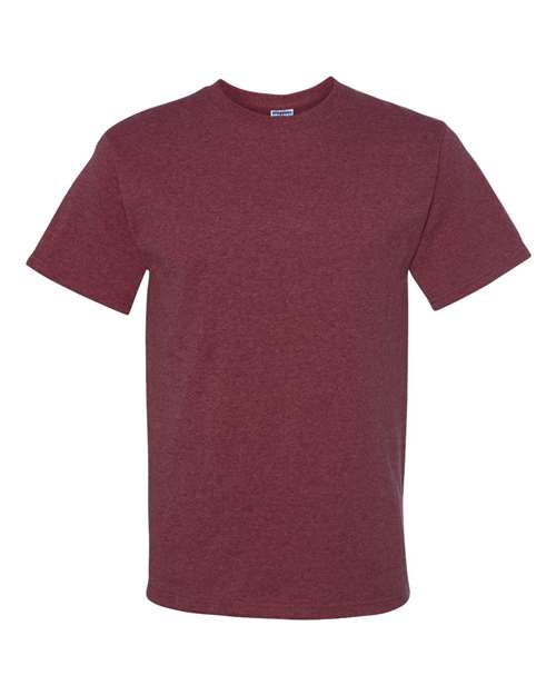 JERZEES Dri-Power® 50/50 T-Shirt 29MR Vintage Heather Maroon Custom Embroidered Business Logo