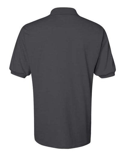 JERZEES SpotShield™ 50/50 Polo 437MSR Charcoal Grey Custom Embroidered Business Logo