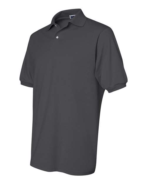 JERZEES SpotShield™ 50/50 Polo 437MSR Charcoal Grey Custom Embroidered Business Logo