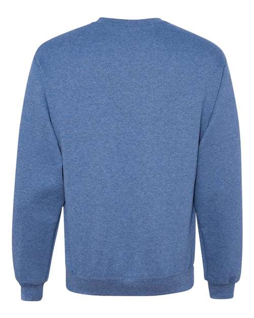 JERZEES NuBlend® Crewneck Sweatshirt 562MR Vintage Heather Blue Custom Embroidered Business Logo
