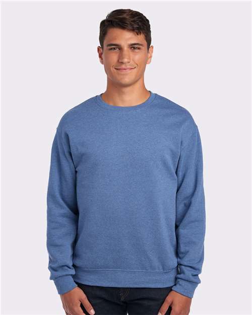 Custom Embroidered  JERZEES NuBlend® Crewneck Sweatshirt 562MR Vintage Heather Blue