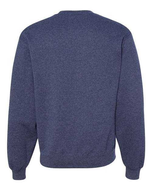 JERZEES NuBlend® Crewneck Sweatshirt 562MR Vintage Heather Navy Custom Embroidered Business Logo