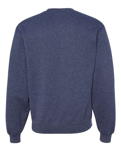 JERZEES NuBlend® Crewneck Sweatshirt 562MR Vintage Heather Blue Custom Embroidered Business Logo