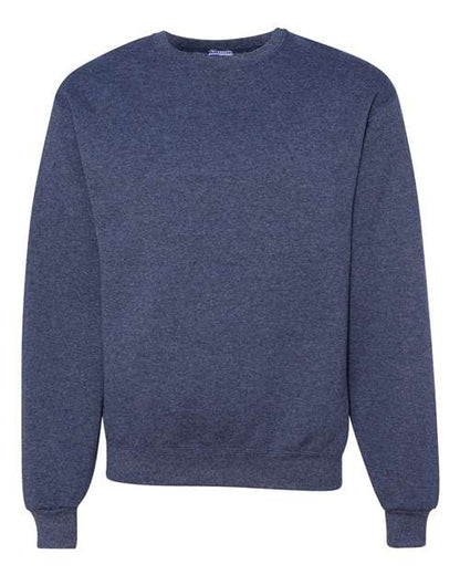 JERZEES NuBlend® Crewneck Sweatshirt 562MR Vintage Heather Navy Custom Embroidered Business Logo