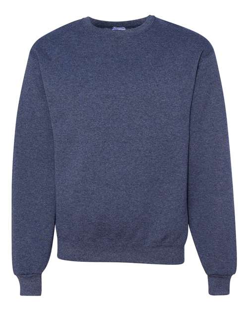 JERZEES NuBlend® Crewneck Sweatshirt 562MR Vintage Heather Blue Custom Embroidered Business Logo