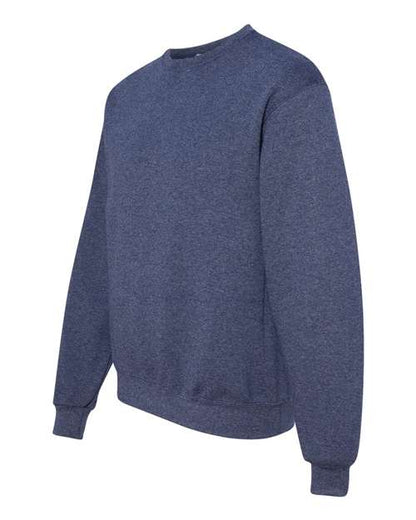 JERZEES NuBlend® Crewneck Sweatshirt 562MR Vintage Heather Navy Custom Embroidered Business Logo