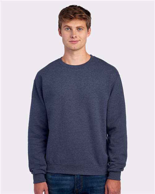Custom Embroidered  JERZEES NuBlend® Crewneck Sweatshirt 562MR Vintage Heather Navy
