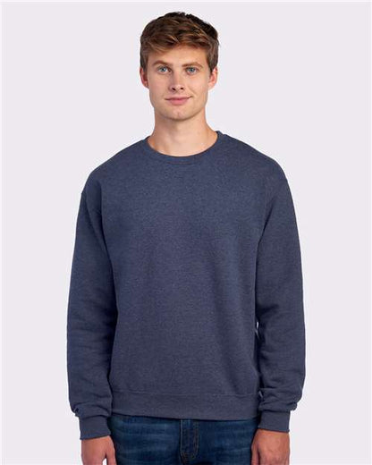 Custom Embroidered  JERZEES NuBlend® Crewneck Sweatshirt 562MR Vintage Heather Navy