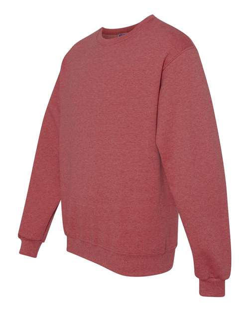 JERZEES NuBlend® Crewneck Sweatshirt 562MR Vintage Heather Navy Custom Embroidered Business Logo