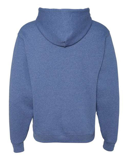 JERZEES NuBlend® Hooded Sweatshirt 996MR Vintage Heather Blue Custom Embroidered Business Logo