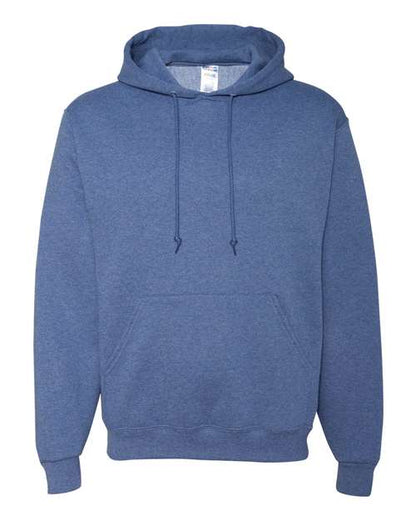 JERZEES NuBlend® Hooded Sweatshirt 996MR Vintage Heather Blue Custom Embroidered Business Logo