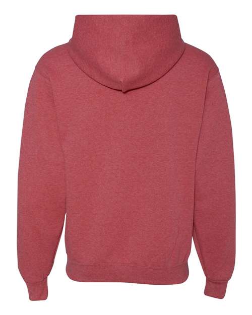 JERZEES NuBlend® Hooded Sweatshirt 996MR Vintage Heather Red Custom Embroidered Business Logo