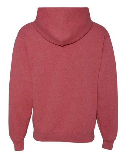 JERZEES NuBlend® Hooded Sweatshirt 996MR Vintage Heather Red Custom Embroidered Business Logo