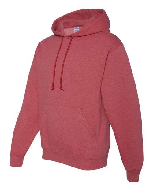 JERZEES NuBlend® Hooded Sweatshirt 996MR Vintage Heather Red Custom Embroidered Business Logo