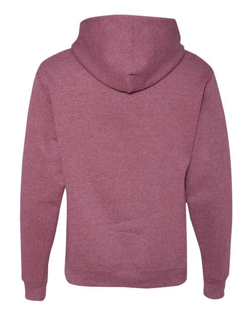 JERZEES NuBlend® Hooded Sweatshirt 996MR Vintage Heather Maroon Custom Embroidered Business Logo