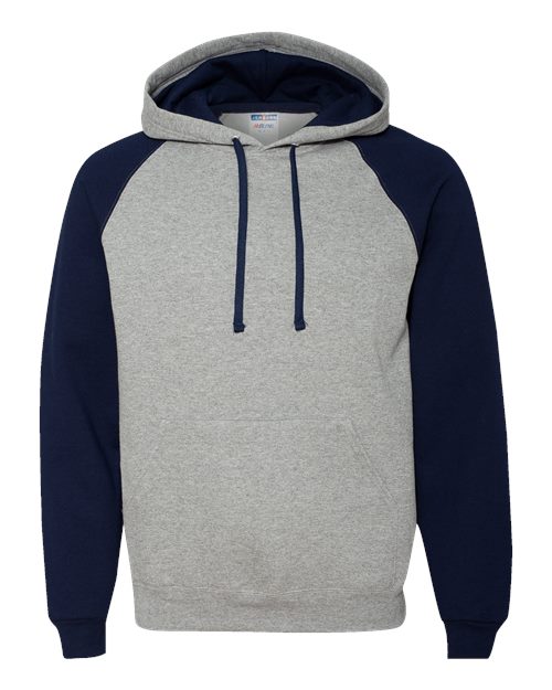 JERZEES Unisex Nublend Colorblocked Raglan Hooded Sweatshirt 96CR