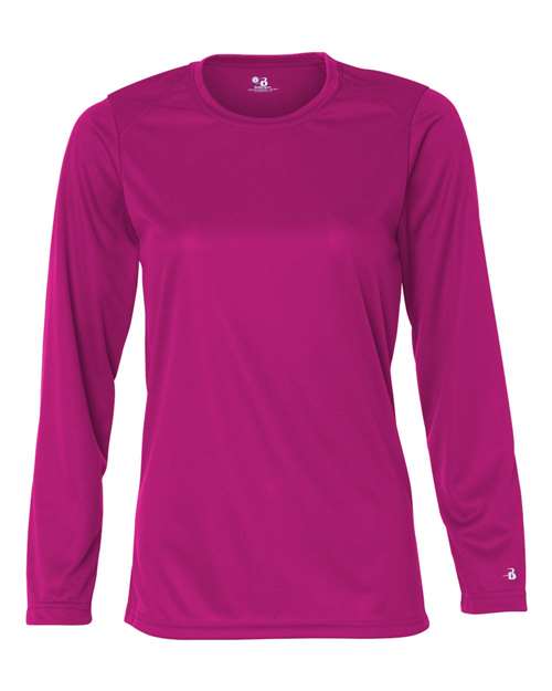 Badger Women's B-Core Long Sleeve T-Shirt 4164 Hot Pink