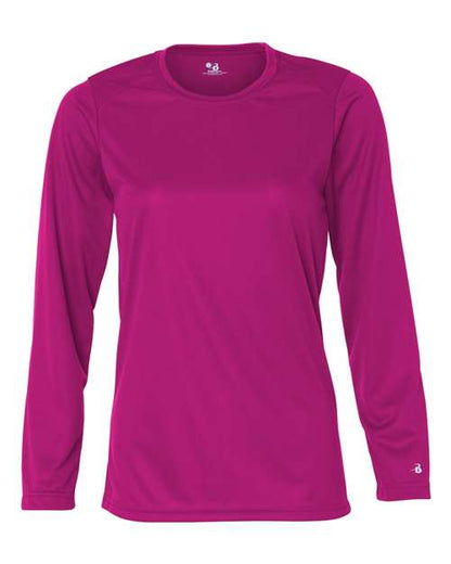 Badger Women's B-Core Long Sleeve T-Shirt 4164 Hot Pink