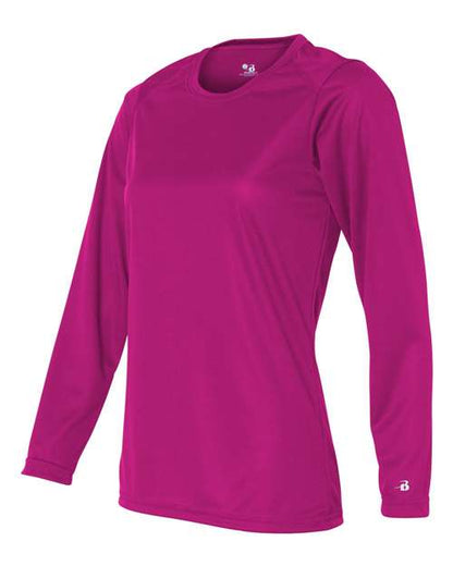 Badger Women's B-Core Long Sleeve T-Shirt 4164 Hot Pink