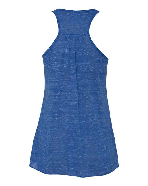 BELLA + CANVAS Women's Flowy Racerback Tank 8800 True Royal Marble