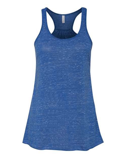 BELLA + CANVAS Women's Flowy Racerback Tank 8800 True Royal Marble