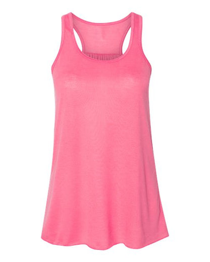 BELLA + CANVAS Women's Flowy Racerback Tank 8800 Neon Pink