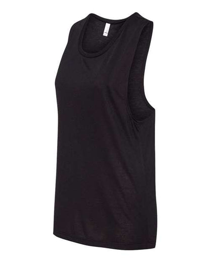 BELLA + CANVAS Women's Flowy Scoop Muscle Tank 8803 Black