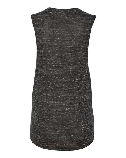 BELLA + CANVAS Women's Flowy Scoop Muscle Tank 8803 Black Marble