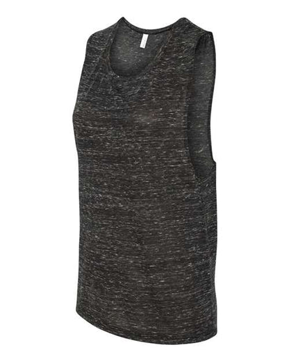 BELLA + CANVAS Women's Flowy Scoop Muscle Tank 8803 Black Marble