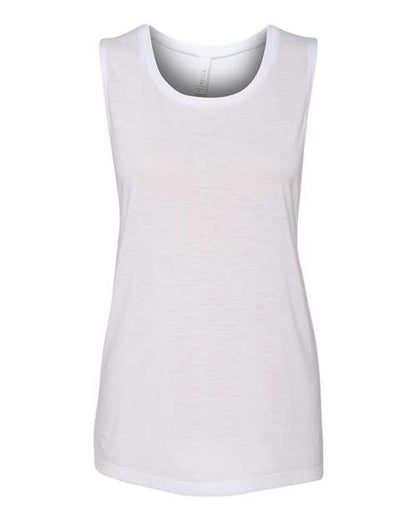 BELLA + CANVAS Women's Flowy Scoop Muscle Tank 8803 White