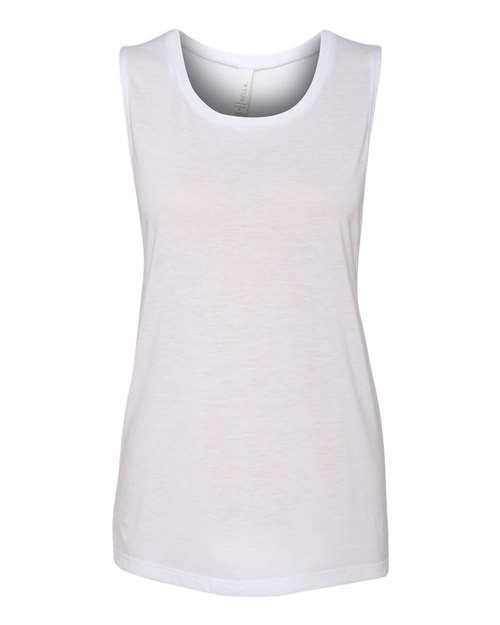 BELLA + CANVAS Women's Flowy Scoop Muscle Tank 8803 White