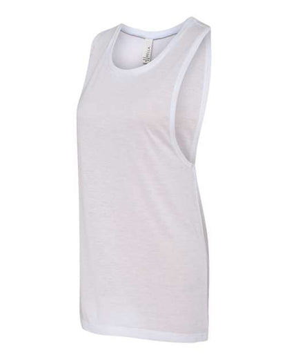 BELLA + CANVAS Women's Flowy Scoop Muscle Tank 8803 White