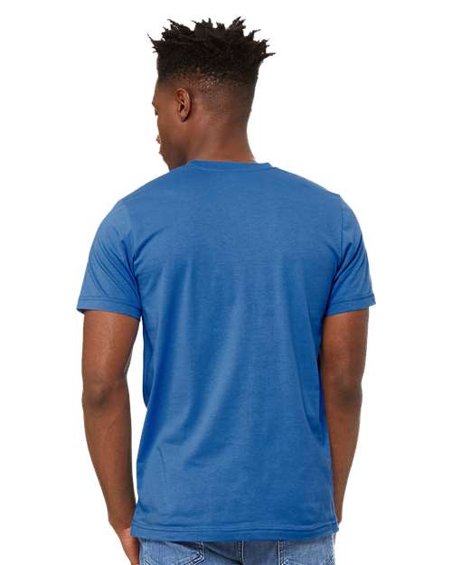 BELLA + CANVAS Jersey Tee 3001 Columbia Blue Custom Embroidered Business Logo