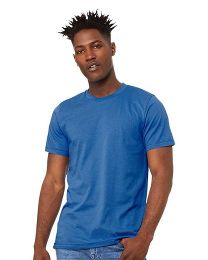 BELLA + CANVAS Jersey Tee 3001 Columbia Blue Custom Embroidered Business Logo