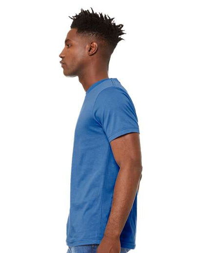BELLA + CANVAS Jersey Tee 3001 Columbia Blue Custom Embroidered Business Logo
