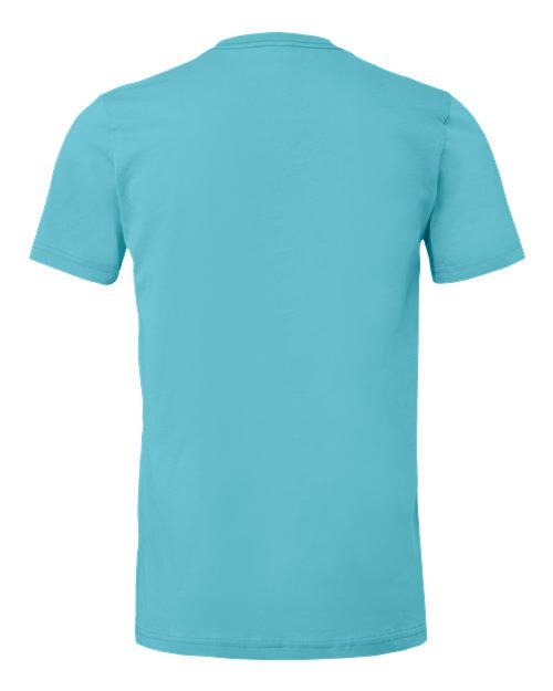 BELLA + CANVAS Jersey Tee 3001 Turquoise Custom Embroidered Business Logo