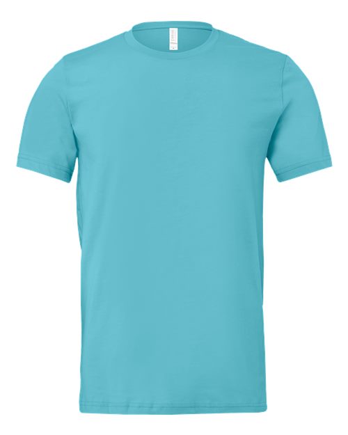 BELLA + CANVAS Jersey Tee 3001 Turquoise Custom Embroidered Business Logo