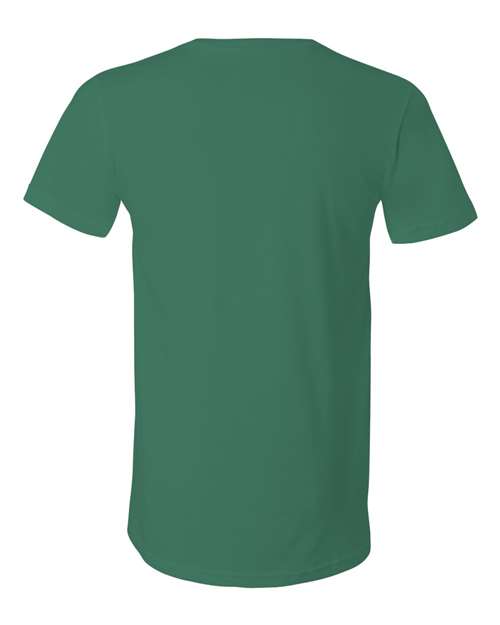 BELLA + CANVAS Jersey V-Neck Tee 3005 Kelly Custom Embroidered Business Logo