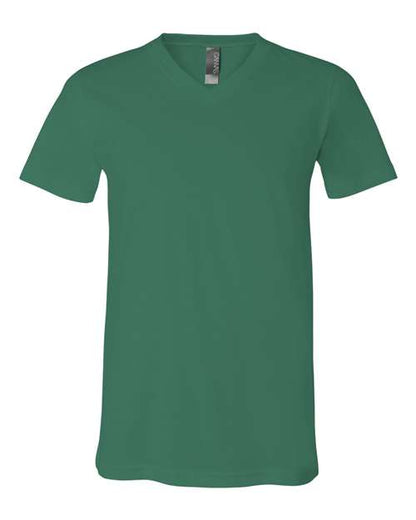 BELLA + CANVAS Jersey V-Neck Tee 3005 Kelly Custom Embroidered Business Logo