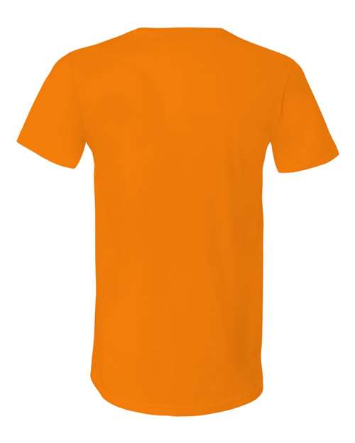 BELLA + CANVAS Jersey V-Neck Tee 3005 Orange Custom Embroidered Business Logo