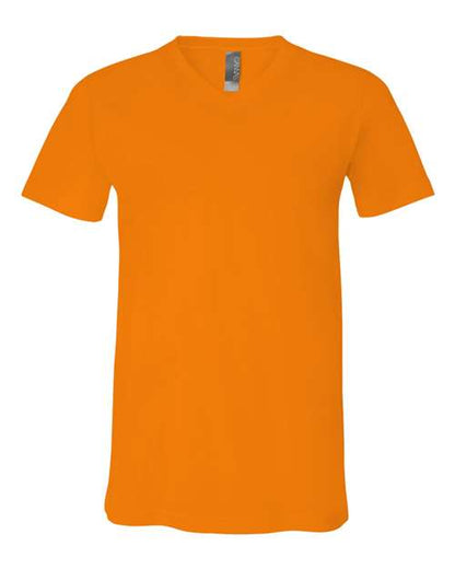 BELLA + CANVAS Jersey V-Neck Tee 3005 Orange Custom Embroidered Business Logo