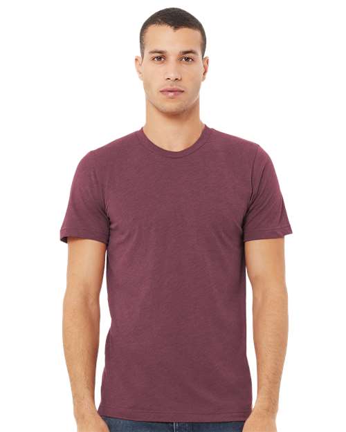 BELLA + CANVAS Triblend Tee 3413 Lilac Triblend Custom Embroidered Business Logo
