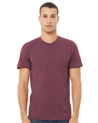 BELLA + CANVAS Triblend Tee 3413 Lilac Triblend Custom Embroidered Business Logo