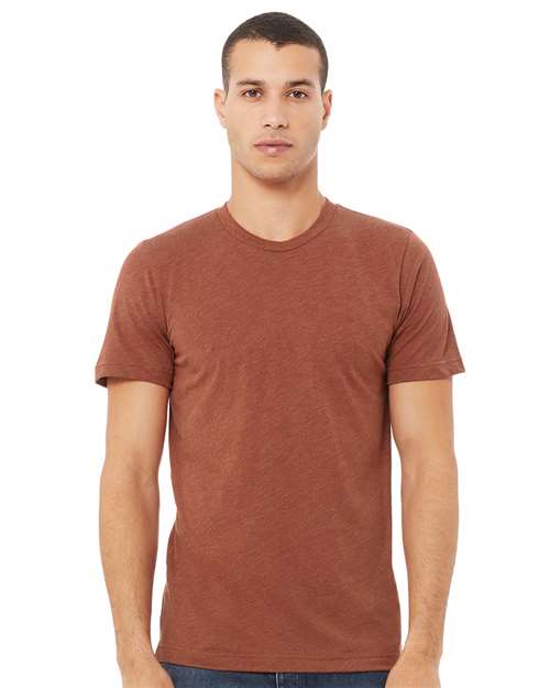 Custom Embroidered  BELLA + CANVAS Triblend Tee 3413 Clay Triblend