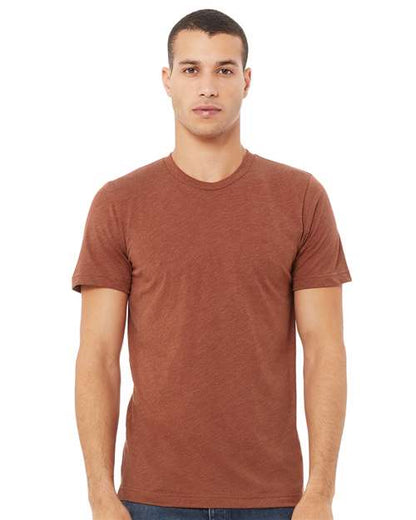 Custom Embroidered  BELLA + CANVAS Triblend Tee 3413 Clay Triblend