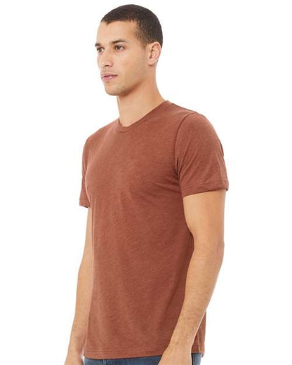 BELLA + CANVAS Triblend Tee 3413 Clay Triblend Custom Embroidered Business Logo