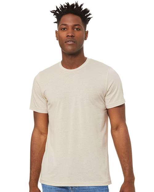 Custom Embroidered  BELLA + CANVAS Triblend Tee 3413 Oatmeal Triblend