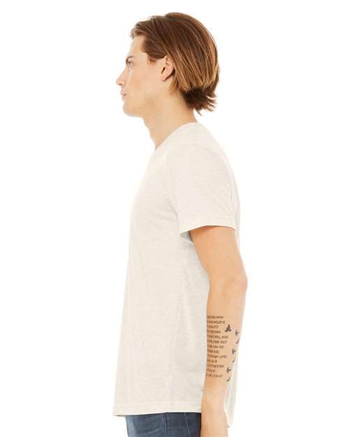 BELLA + CANVAS Triblend V-Neck Short Sleeve Tee 3415 Oatmeal Triblend